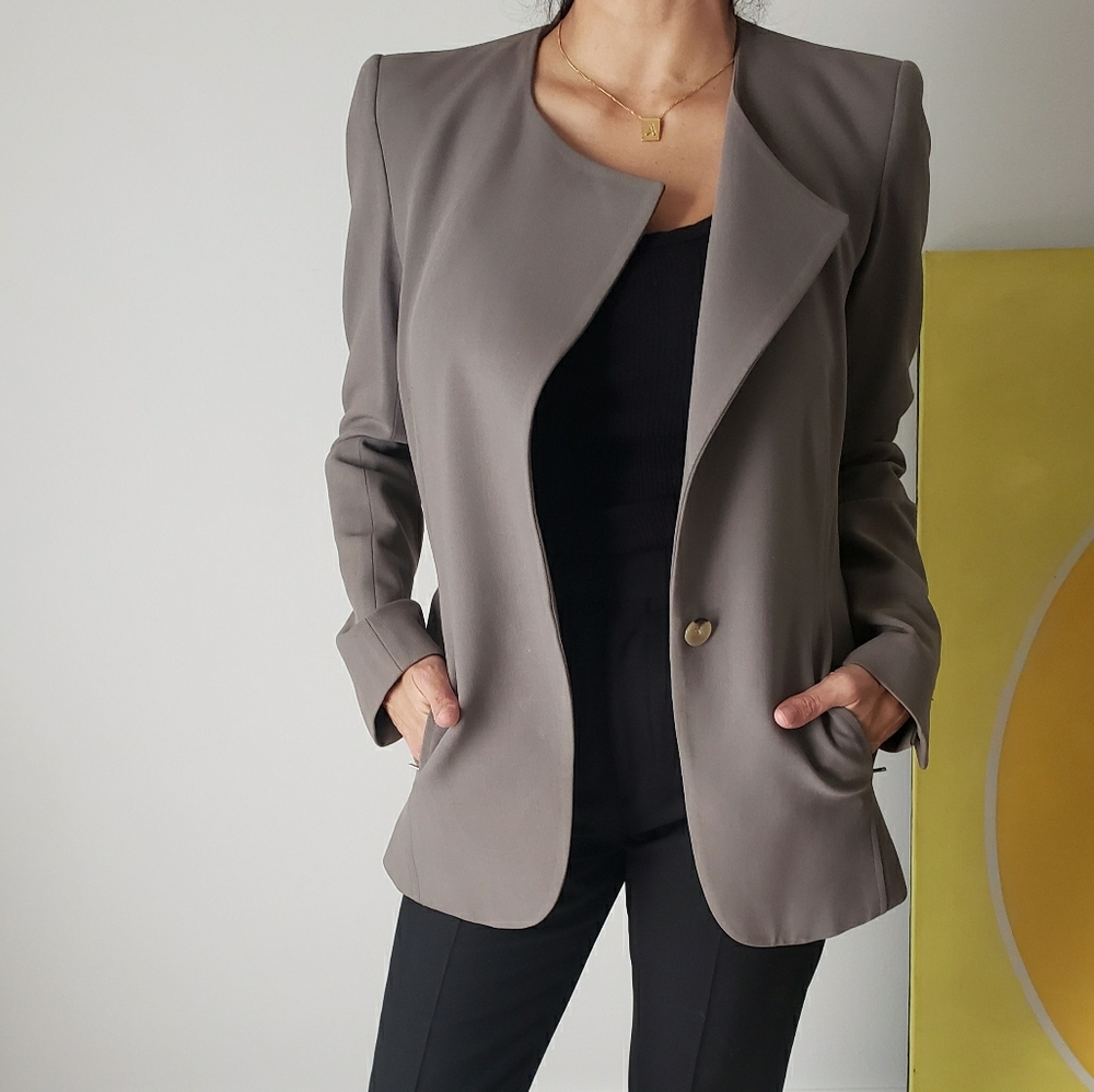 Helmut Lang Collarless Blazer